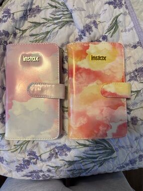 instax Cloud Print Wallet Case - Pastel Pink & Peach